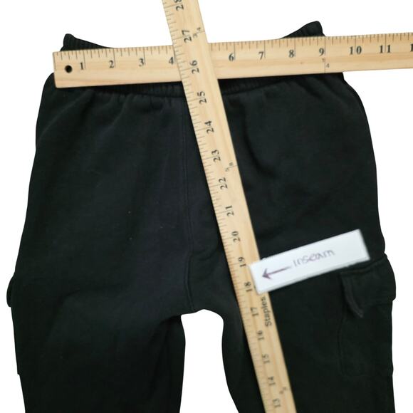 Nike Air Jordan Jumpman Cargo Joggers Boys Medium Black Fleece Pants - Picture 5 of 7